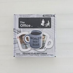 NEW The Office Playing Card Set Coffee Cup Shaped Deck of Cards Worlds Best Boss